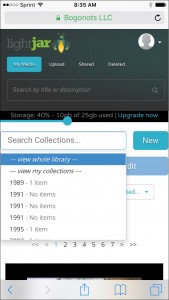 Mobile - search collections